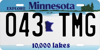 MN license plate 043TMG