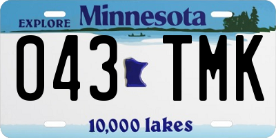 MN license plate 043TMK