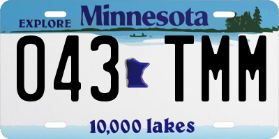 MN license plate 043TMM