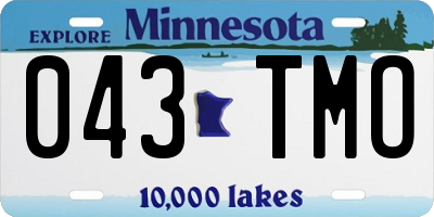 MN license plate 043TMO