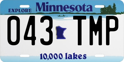 MN license plate 043TMP