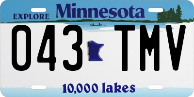 MN license plate 043TMV