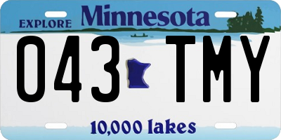 MN license plate 043TMY