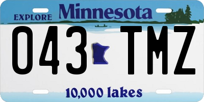 MN license plate 043TMZ