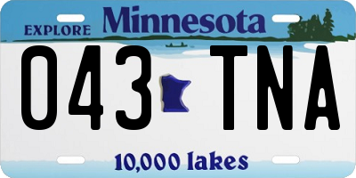MN license plate 043TNA