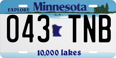 MN license plate 043TNB