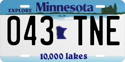 MN license plate 043TNE