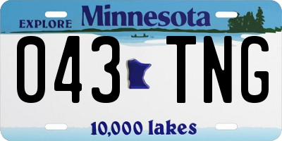MN license plate 043TNG