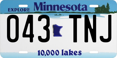 MN license plate 043TNJ