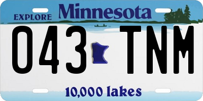 MN license plate 043TNM