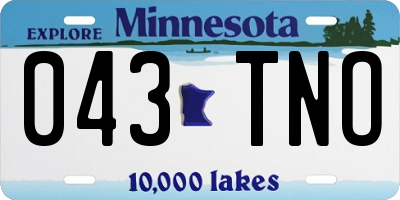 MN license plate 043TNO