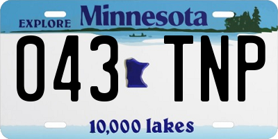 MN license plate 043TNP