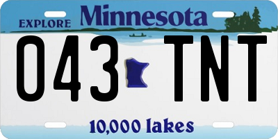 MN license plate 043TNT