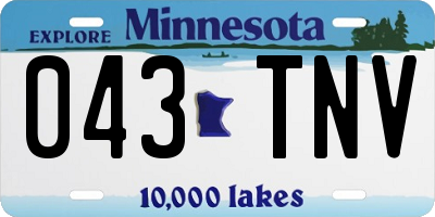MN license plate 043TNV