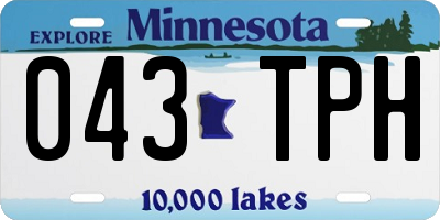 MN license plate 043TPH