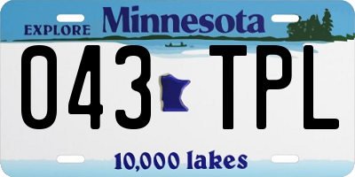 MN license plate 043TPL