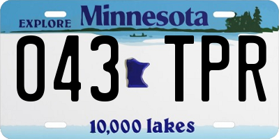 MN license plate 043TPR
