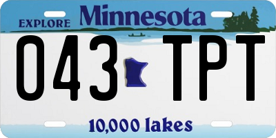 MN license plate 043TPT