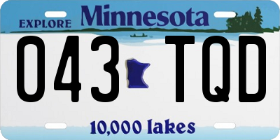MN license plate 043TQD