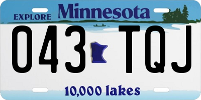MN license plate 043TQJ