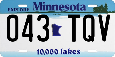 MN license plate 043TQV