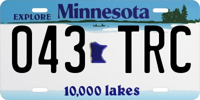 MN license plate 043TRC