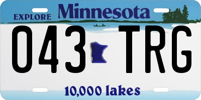 MN license plate 043TRG