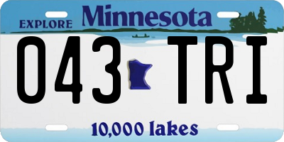 MN license plate 043TRI