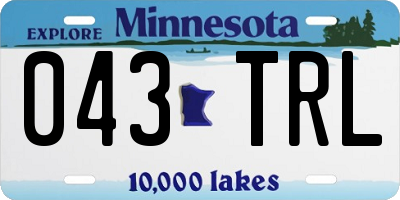 MN license plate 043TRL