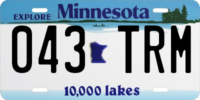 MN license plate 043TRM