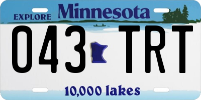 MN license plate 043TRT
