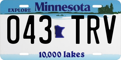 MN license plate 043TRV