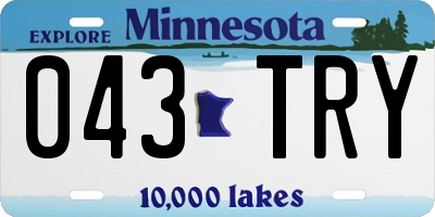 MN license plate 043TRY