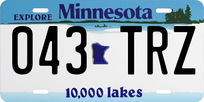 MN license plate 043TRZ