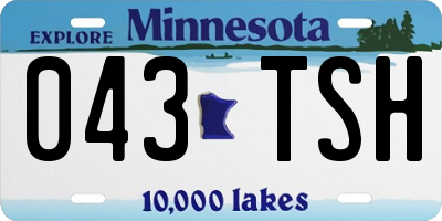 MN license plate 043TSH