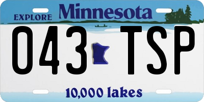 MN license plate 043TSP