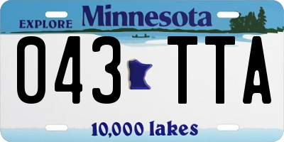 MN license plate 043TTA