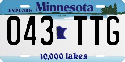 MN license plate 043TTG