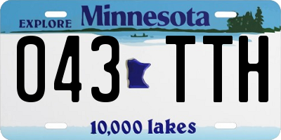 MN license plate 043TTH
