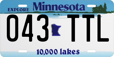 MN license plate 043TTL