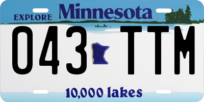 MN license plate 043TTM
