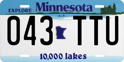 MN license plate 043TTU