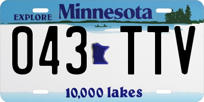 MN license plate 043TTV
