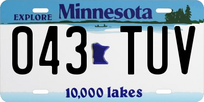 MN license plate 043TUV