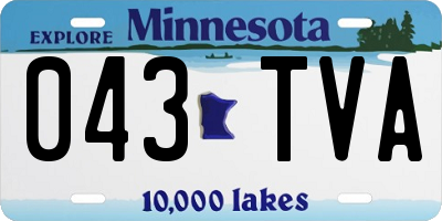 MN license plate 043TVA