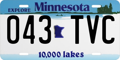 MN license plate 043TVC