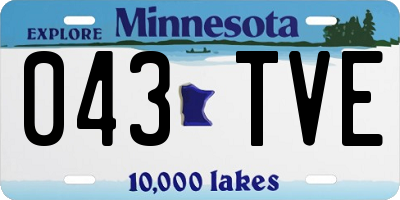 MN license plate 043TVE