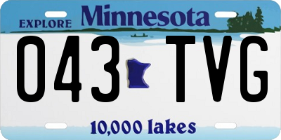MN license plate 043TVG