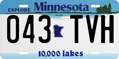 MN license plate 043TVH