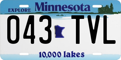 MN license plate 043TVL